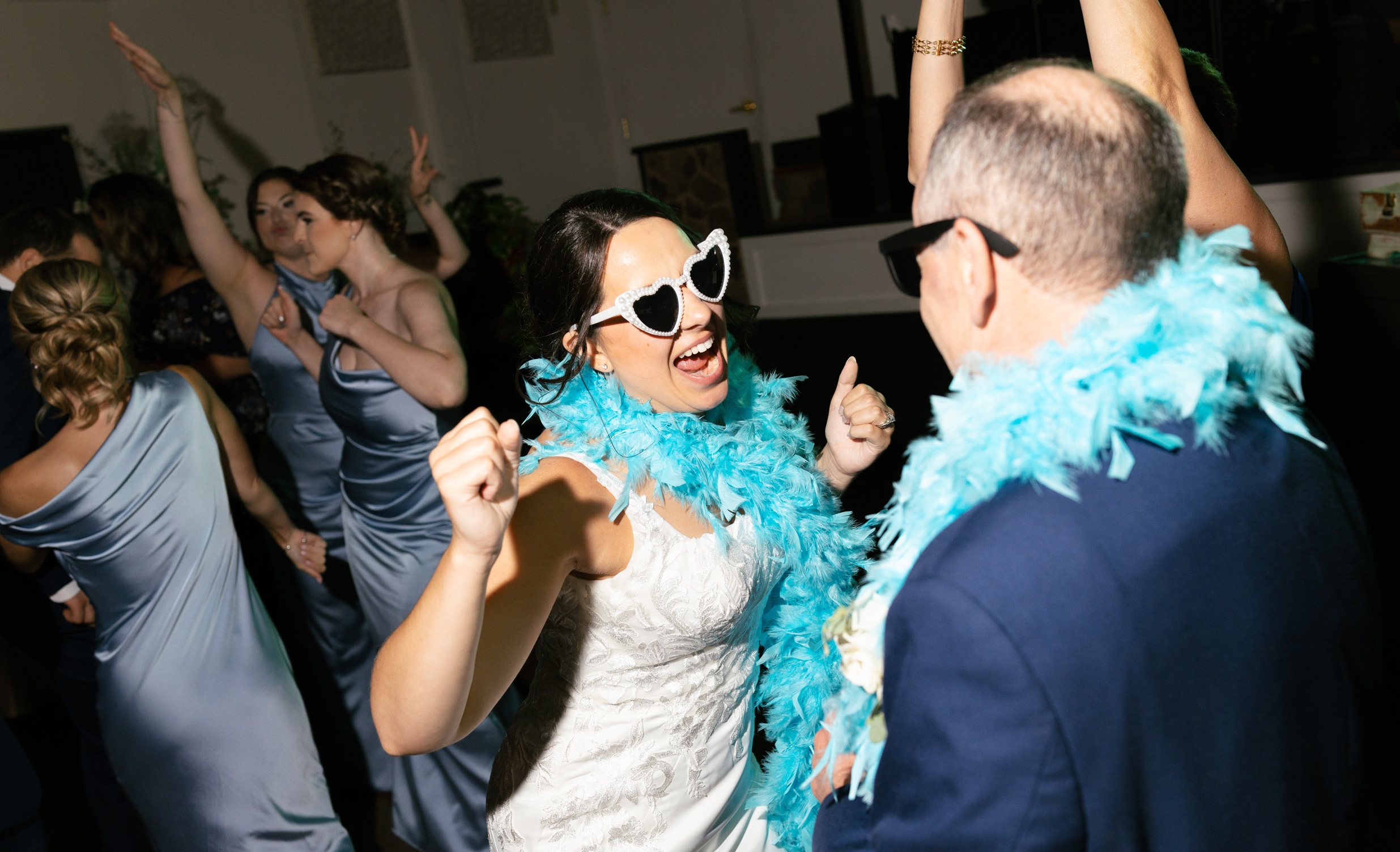 wedding reception dancers